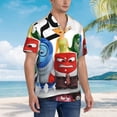 thumbnail image 4 of Lsque inside out 2 Pattern Hawaiian Shirt for Men Unisex Summer Beach Casual Short Sleeve Cotton Linen Button Down Shirts-Medium, 4 of 6