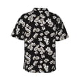 thumbnail image 4 of Xecao Daisies Flowers print Hawaiian shirt - a stylish short-sleeve button-down for men, perfect for casual beach and tropical outings., 4 of 9