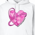 thumbnail image 3 of Inktastic Breast Cancer Awareness Pink Ribbon Around Heart Adult Hoodie Sweatshirt, 3 of 4