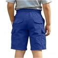 thumbnail image 4 of QNANSPI Boys Summer Cargo Shorts 7" Lightweight Active Shorts Elastic Waist Outdoor Shorts for Hiking Golf Everyday Wear 5-15Y, 4 of 6
