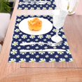 thumbnail image 5 of ZNDUO Placemats, 6 PCS Heat Resistant Stain Resistant Woven PVC Insulation Placemats, Durable Washable Elegant Table Mats for Dining-Petal Bloom Print, 18"x12", 5 of 6