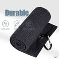 thumbnail image 6 of 3 Pack Microfiber Golf Towel With Carabiner Clip on Golf Bag Black+Gray+Blue 30x50cm, 6 of 12