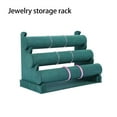 thumbnail image 3 of Seitruly Soporte de exhibición de terciopelo multicapa, ligero, duro, liso, estante de almacenamiento, estable, resistente, soporte de tres varillas, Bolsas de maquillaje Verde Seitruly CE015135-03, 3 of 6