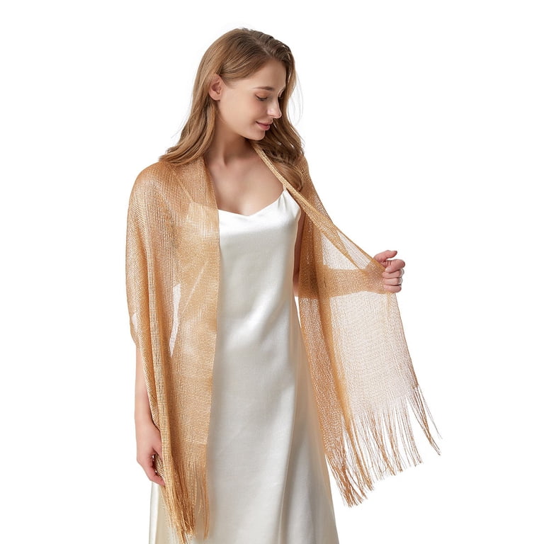 Uooqdmx Shawl Wraps for Women, Pashmina, Shawls and Wraps for Evening  Dresses, Silk Scarf Thin Shawl Headscarf, Scarves for Women Lightweight,  Gold One Size - Walmart.com