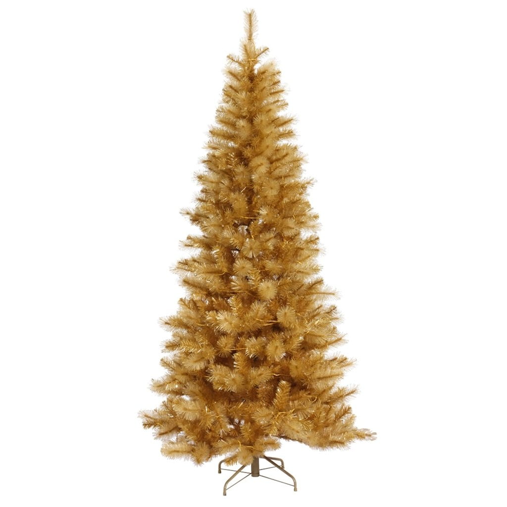 Vickerman 28667 12' x 65" Gold Glitter Cashmere Christmas Tree