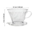 thumbnail image 3 of Pour Over Coffee Dripper - Paper Filter Coffee Maker for Manual Drip Brewing, Ideal for Home Baristas - Clear, 3 of 9