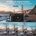 thumbnail image 4 of Saneen Digital Camera 5K 75MP WiFi Vlogging Cameras for You Tube 3''180° Flip Screen 18X Zoom with 32GB Card for Beginners Black, 4 of 9