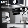 thumbnail image 6 of Espresso Machine with Grinder & Milk Frother,20 Bar Professional Espresso Coffee Maker with Removable Water Tank,Steam Wand,for Home Use,Latte,Espresso,Cappuccino,Silver, 6 of 7