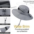 thumbnail image 4 of Waterproof Bucket Sun Hat for Women Wide Brim Breathable Mesh UPF50+ Safari Hat Criss Cross Ponytail Hole Outdoor Rain Hat, 4 of 6