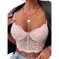 thumbnail image 2 of TRKIYQC Camiseta sin mangas para mujer, cuello en V, correa de espagueti, color sólido, ajuste delgado, chaleco corto de encaje de verano TRKIYQC moda, 2 of 6