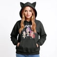 thumbnail image 3 of Pop cazadora para niña Demo-n Hunters Women's Fashion Hooded Sweatshirt Cat Ear Pullover Casual Streetwear Soft Comfortable Long Sleeve Tops for Daily Wear Spring Fall Winter （Black）, 3 of 4