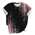 thumbnail image 2 of Yotami Plus Size T-Shirt for Women Short Sleeve Crewneck Floral Print Summer Tshirt for Everyday Loose Fit Top Multicolor XL, 2 of 4