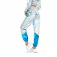 thumbnail image 4 of Zhuashum Womens Christmas Sweatpants Straight Leg Nightclub Leisure Sports Street Hop Slacks With Pocket Party Shiny Colorful Pants Jogger Trousers Lovely Wear Sky Blue M, 4 of 9