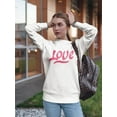 thumbnail image 2 of Love . Sweatshirt Women -Image by Shutterstock, Female 4X-Large, 2 of 4