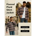 thumbnail image 7 of Airmenty Men's Plaid Jacket Flannel Shirt Long Sleeve Casual Button Down Coat Lightweight Jacket with Chest Pocket, 7 of 7