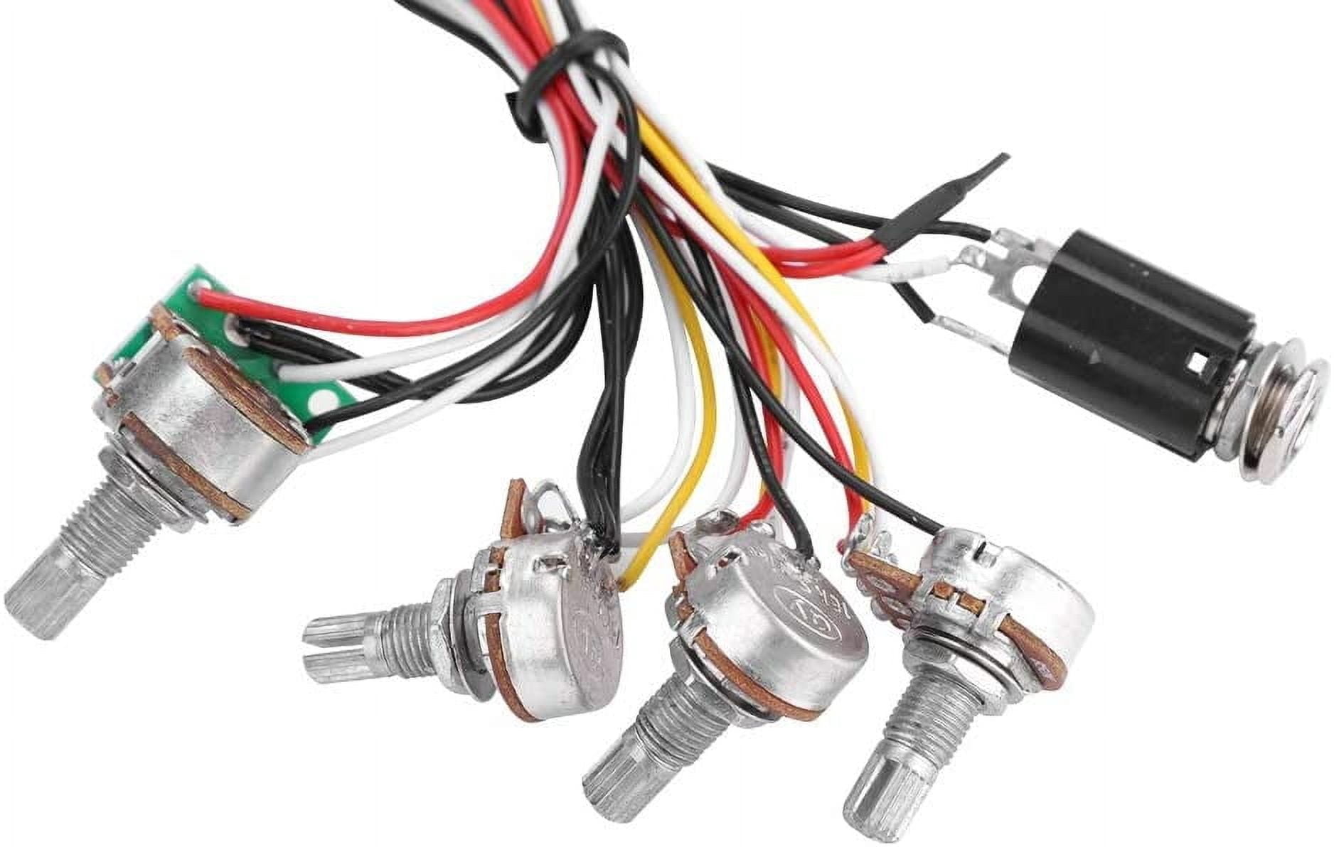 Bass Pickup,Electric Bass Preamp Wiring Circuit Pickup Replacement Accessory for Bass Guitar Active Equalizer