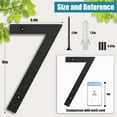 thumbnail image 5 of 8" Modern House Numbers Floating Acrylic Address House Number Anti-Rust House Numbers with Nail Kits for Door Yard，Number 1, 5 of 6