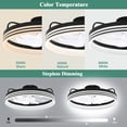 thumbnail image 6 of Cusp Barn 20 Inch Modern Smart Dimmable Flush Mount Ceiling Fan with Lights and Remote, 6 of 12