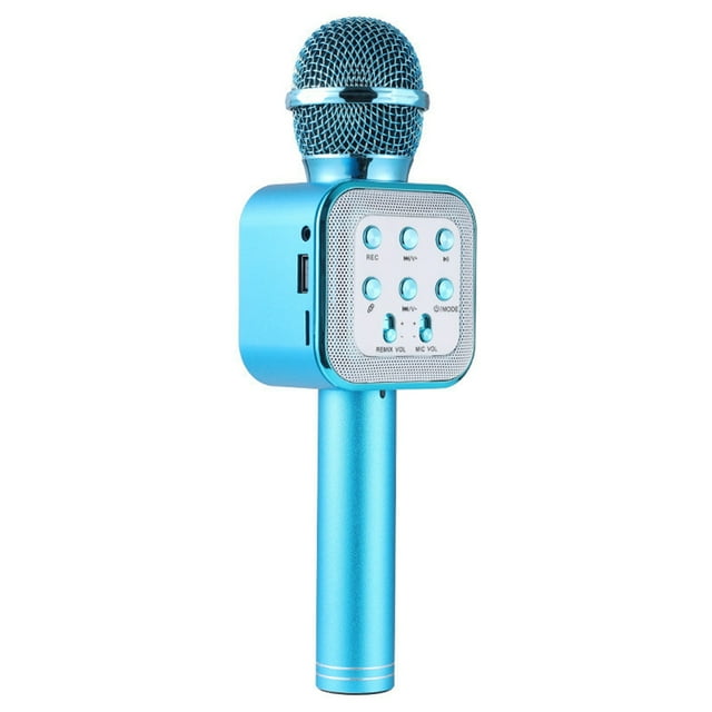 Microphone Karaoké Sans Fil Haut-Parleur Micro Karaoké Chant KTV pour Enfants