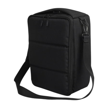 figatia Fishing Reel Bag Crossbody Shoulder Bag Nylon Cloth Practical Water Resistant Shockproof Drum Reels Organizer Case Black