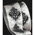 thumbnail image 2 of The Ribbon People Black and Gray Damask Wired Craft Ribbon 2.5" x 20 Yards, 2 of 2