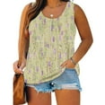 thumbnail image 2 of Ahuyic Womens Sleeveless Top,Tank Tops for Women,Plus Size Tunic For Womens Round-Neck Blouse Lace Casual Loose Summer Sleeveless Tank, 2 of 5