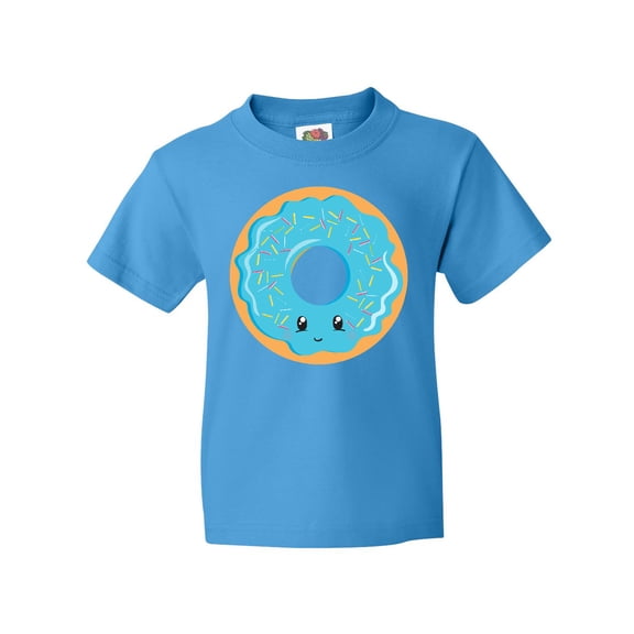 Inktastic Blue Donut Youth T-Shirt