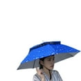 thumbnail image 2 of Umbrella Hat for Adults,Fishing Umbrella Hat Folding Adjustable Sun Rain Cap for Adults and Kids, Elastic Folding Compact UV&Rain Protection Headwear for Fishing Golf Gardening Outdoor, 2 of 3