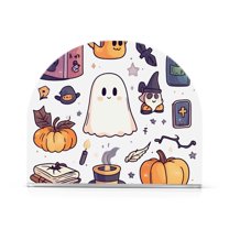 Yayeee Napkin Holder for Table Kitchen Paper Tissue Organization, White Magical Halloween