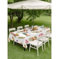 thumbnail image 4 of Outdoor Tablecloth with Umbrella Hole for Patio/Picnic/Party/Camping, Tropical Pineapple Waterproof Table Cloth Rectangle Table Cover Washable, Summer Palm Leaves Flowers (60"x 120"), 4 of 9