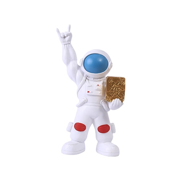 Figura de astronauta creativa de resina, estatua de astronauta para decoración de dormitorio y fiesta. Azul