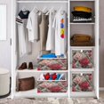 thumbnail image 6 of Foldable Fabric Storage Bin Home Cubes Clothing Organizer Bins Large Collapsible Box Basket for Home Organizer Pink and Red Peonies, 6 of 7