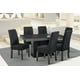 thumbnail image 1 of Comedor Giza 6 Sillas Tubular Madera y Cubierta Cristal Negro MOBILKRAFT, 1 of 5
