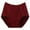 Wine, variant on Aofany Plus Size Underwear for Women Solid High Waist Leak Proof Panties Comfy Pure Cotton Crotch Briefs