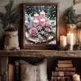 thumbnail image 4 of Mosaflare Pink Christmas Candle Diamond Painting Kit, 12×16 Inch Full Drill Diamond Art, Winter Floral Roses DIY Craft for Adults, 4 of 7