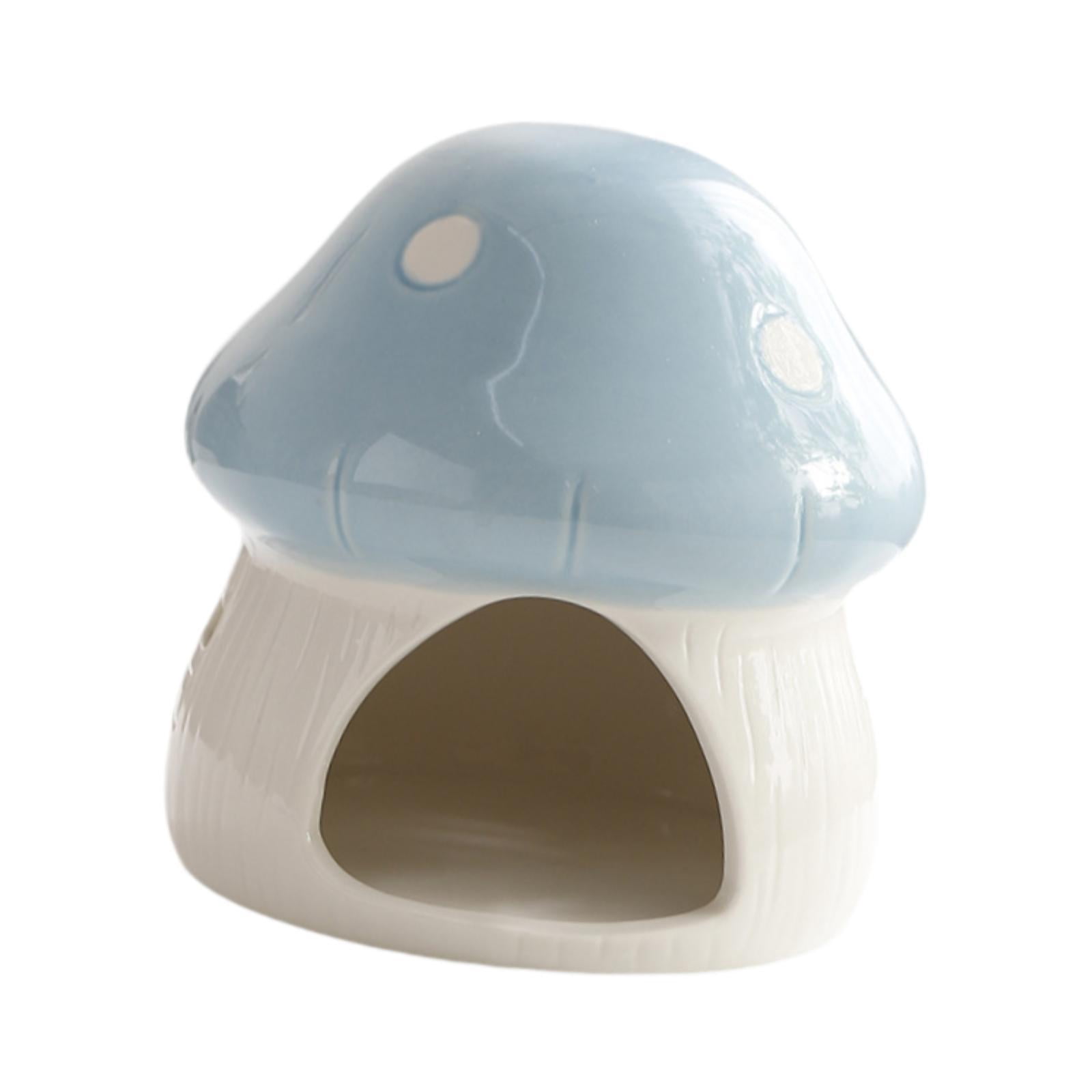 Bvdfgk Ceramic Hamster House Cave Creative Indoor Hideaway House Guinea Pig Hideout for Blue