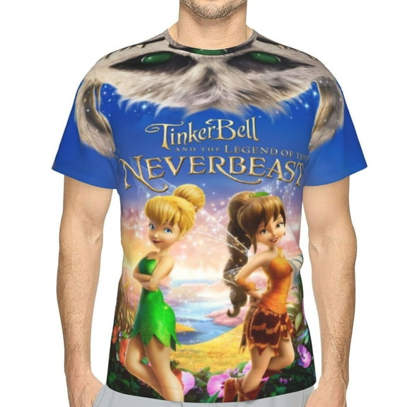 Unisex Adult Tinker-bel Legend of the Never Beast T-Shirts, 3D Graphic Novelty Shirts Crewneck Short Sleeve Tees for Men Women