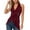 Red, variant on Halter Tops for Women Asymmetrical V Neck Halter Backless Top Sleeveless Wrap Top 20s Going out Tops Yellow M