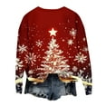 thumbnail image 4 of Women's Christmas Sweater, Long Sleeve, Festive Holiday Design, Red, Winter Fashion, Comfortable Fit, Casual Wear, 4 of 4