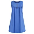 thumbnail image 3 of Wrcnote Casual Shift Dress for Womens Solid Color Sleeveless Summer Dresses Loose Tunic Henley Tank Shirt Dress, 3 of 4