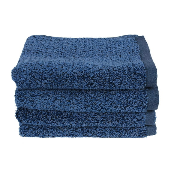 Everplush Hand Towels Set, 4 x (16 x 30 in), Navy Blue, 4 Count