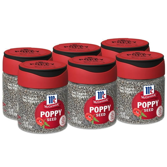 2 pack McCormick Poppy Seed, 1.25 oz (Pack of 6)