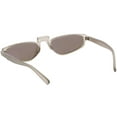 thumbnail image 4 of Geometric Square Raised Nose Bridge Mirrored Lens Rectangle Sunglasses 52mm (Matte Smoke / Blue Mirror), 4 of 4