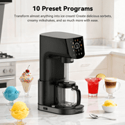 Ice Cream Maker, 11-in-1 Frozen Treat Maker for Gelato, Sorbet, Milkshakes, Mix-ins, 3 pcs 19oz Pints, Brushless Motor, Ice Cream Recipes