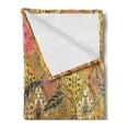 thumbnail image 2 of East Soft Flannel Fleece Throw Blanket, Traditional Malaysian and Javanese Design Rich Retro Revival Pattern with Flowers, Cozy Plush for Indoor and Outdoor Use, 50" x 70", Multicolor, by Ambesonne, 2 of 5