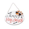 thumbnail image 3 of Letrero de bienvenida letrero de madera redondo para puerta de entrada de bienvenida tablero de letrero de bienvenida colgante murciélago araña para Navidad Halloween ANGGREK Otros, 3 of 8