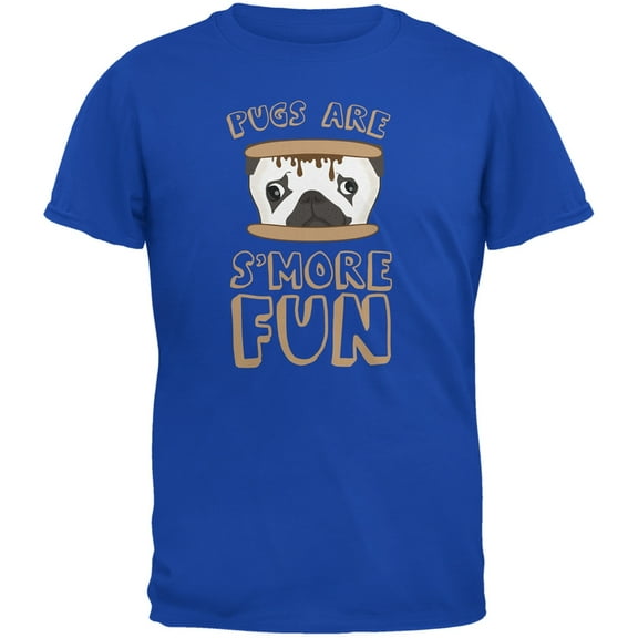 Pugs Are S'More Fun Royal Youth T-Shirt - Large(14/16)