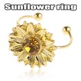 thumbnail image 1 of onlyliua Liquidación Personalidad Temperamento Girasol Circón Dulce Flor Apertura, 1 of 2