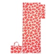 thumbnail image 1 of Funda para silla de playa, funda para tumbona, suave, a rayas, práctica toalla portátil rojo, 1 of 8