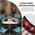thumbnail image 2 of Christmas Snowman Round Tablecloth for 36-44 Inch Tables, Fitted Table Cover with Elastic Edge, Vintage Xmas Tree Snowflake Waterproof Outdoor Table Cloth Protector for Patio Garden Dinner Picnic, 2 of 9